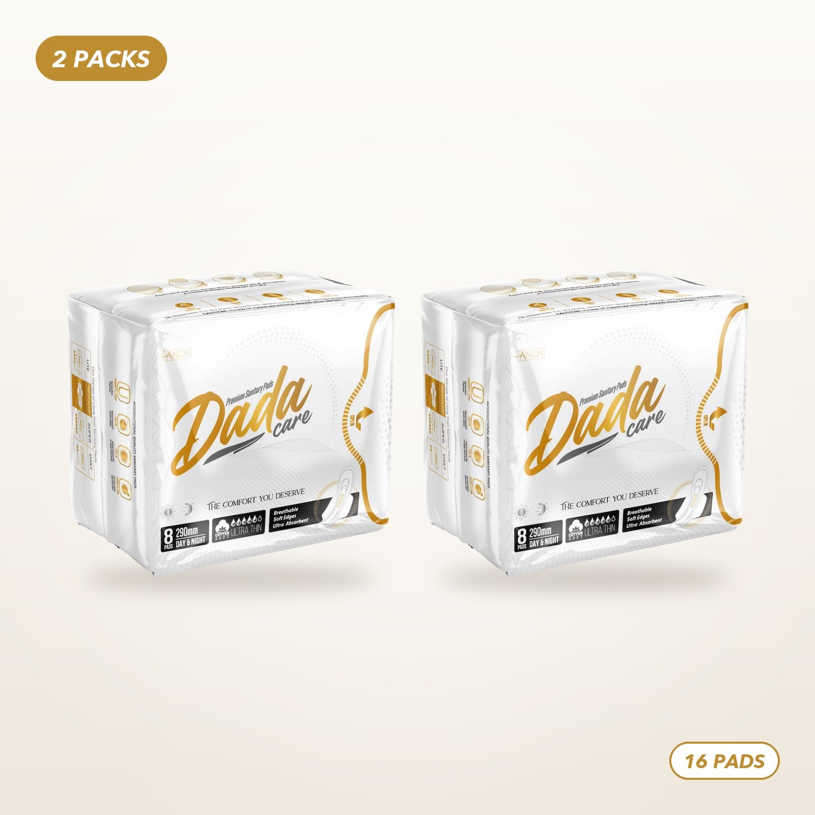 Dadacare Premium Pads with Wings 290mm â 2 Pack